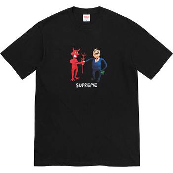 Black Supreme Business Tee T Shirts | Supreme 418HK